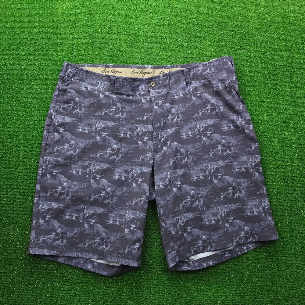 Ben Hogan Shorts Mens 40 Blue Floral Chino Golf Outdoors Preppy Casual AOP